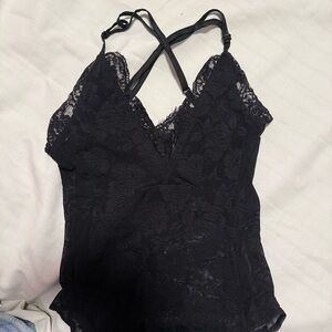 H&M Black Lace Top